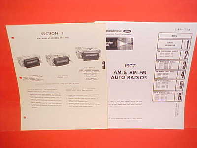 #ad #ad 1977 FORD MUSTANG RANCHERO F TRUCK MERCURY COUGAR PHILCO AM RADIO SERVICE MANUAL $20.99