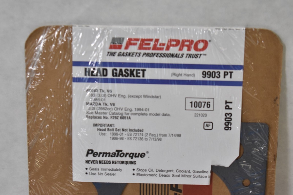 あき70点 Fel-Pro Right Hand Engine Cylinder Head Gasket 9903 PT Replaces