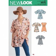 6575 TOP Kimono style Blouse Tunic XS-XL 6 - 24 New Look Dress Sewing Pattern