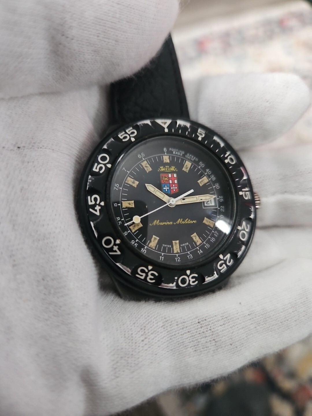 Military-Style Breitling DPW Watch Ref 80210 Marina Militare