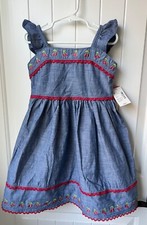 NWT Girls Gymboree 100 Cotton Embroidered Hey Cherry Dress Size 4T
