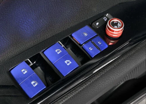 Dow Lift Lock Switch Button Sticker Blue Alloy Win 18-2023 For Toyota Camry 10X - Imagem 4 de 4