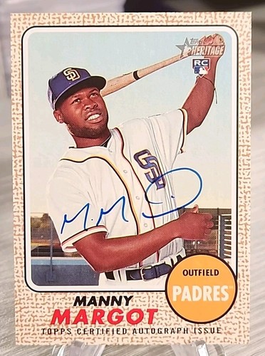 Manny Margot #MMA 2017 Topps Heritage Real One Autographs card