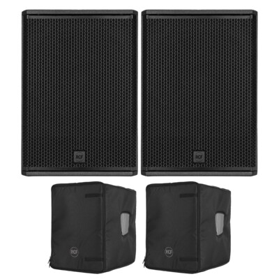 RCF SUB 705-AS MK3 15'' Active Powered Subwoofers Subs Pair w Covers Package