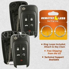 2 For 2010 2011 2012 2013 2014 2015 2016 Chevy Malibu Remote Shell Case Cover 5b