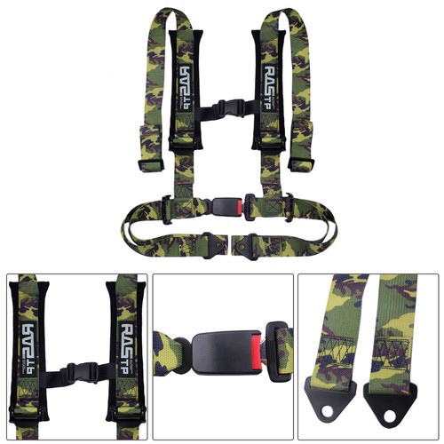 2IN 4 Point Racing RASTP Vehicle Auto Car Belt Buckle Harness 2PCS Universal - Picture 4 of 12