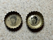 (2) 1960s Coca Cola Bob Lilly C63 NFL All-Stars Bottle Cap Coke Dallas Cowboys