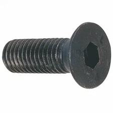 Socket Flat Head Cap Screw, Flat, 1/4"-20, Steel, 100 Pack, Hex-Key Head, 4XU75