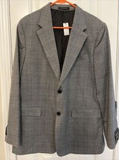 Banana Republic Men s Sport Coat Size 44R Gray Tailored Fit Business Blazer NWT
