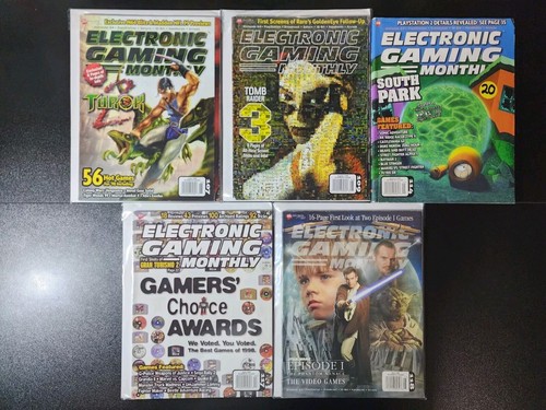 Lot of 5 Electronic Gaming Monthly EGM Magazines - Issues #s 107 109 114 117 118