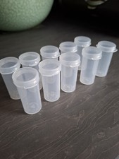 10x Plastic Modellers Mixing Paint Storage POTS Container Hinged Lid 5cm  - NEW