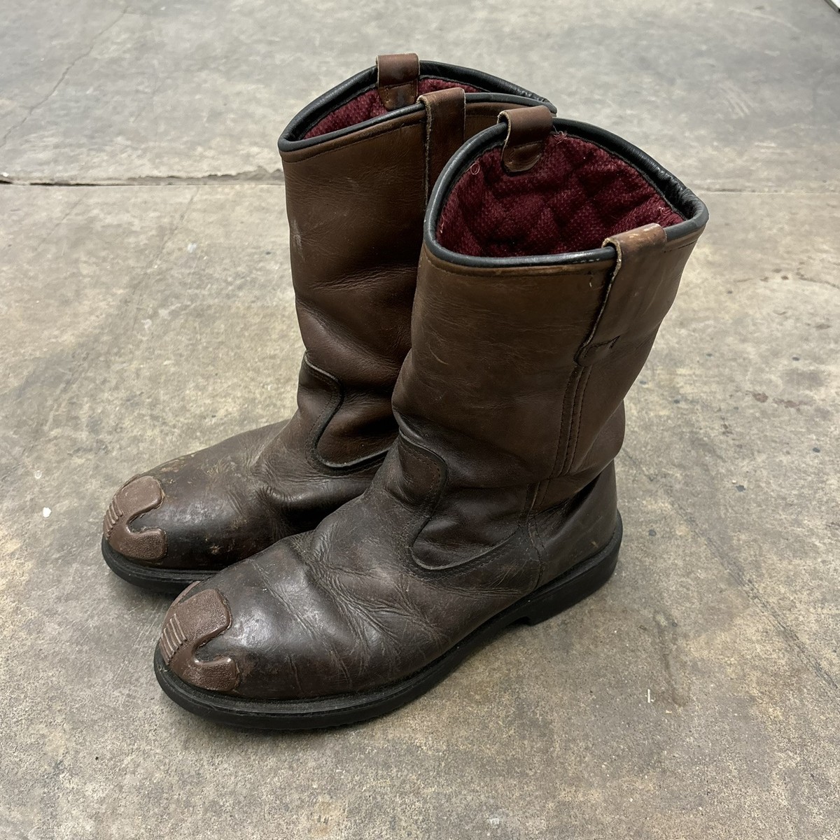 Vintage Red Wing Pull-On  Boots 9D Brown Leather USA Made Wellington Work Boots NEW Vintage Red Wing 1105 Pecos Leather Work | Mercari main image 3