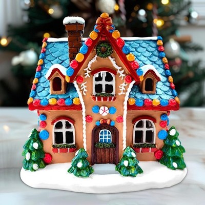 OrnamentallyYou Whimsically Sweet Gingerbread Home Lighted Christmas Decoration,