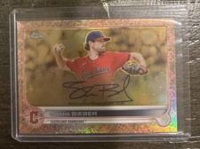 2022 Topps Gilded Collection - Gold Etch Autographs Shane Bieber #GEA-SB /25