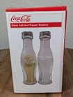 Coca-Cola Vintage Glass Bottle Salt and Pepper Shakers 5.75 Inches Tall