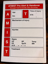 ATMIST A6 Prompt / Handover Notepad (50 Sheets) - Paramedic, Medic, First Aid