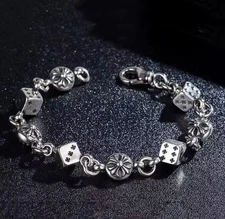 Chrome Hearts Style Dice Cross Y2K Bracelet