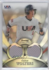 2010 Bowman Sterling USA Baseball Relics Dual Refractor 169/199 Tony Wolters 0a1