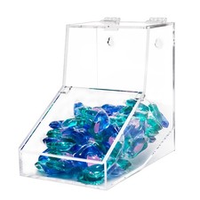 Large 8.6 In Acrylic Laundry Pods Container with 2 Lids Wall/Table Storage