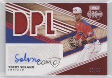 2020 Panini Elite Extra Edition Red 26/99 Yoffry Solano #DMS-YS Auto 0f52