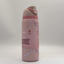 Owala FreeSip Sugar Plum Fairy 32 Oz Water Bottle Holiday Collection Pink