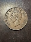 1940 New Zealand One Penny Bronze Coin, Minted London, WWII Era, Grade: XF — photo 2