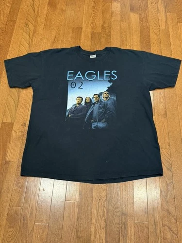 EUC Vintage Eagles 2002 Tour T-Shirt Adult XL Black Graphic 2000s vintage concert t-shirt, vintage, size XL, single stitch, B+ condition