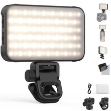 NEEWER Magnetic Phone Selfie Light iPhone, 2500-9000K CRI80, 2000mAh, Clip, N15