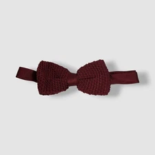 Ryan Seacrest Distinction Men's Red Knit Pre-Tied Silk Bow Tie