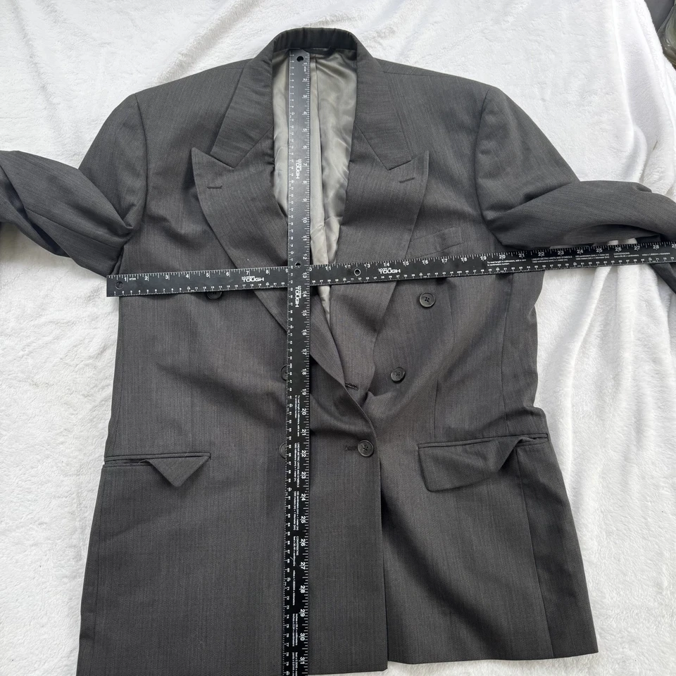 Мужской большой двубортный шерстяной блейзер Perry Ellis Portfolio куртка Macy's - Изображение 4 из 4