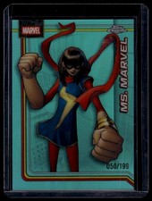 2026 Topps Chrome Marvel Comics #83 Ms. Marvel Aqua Refractor #/199