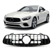 GT glänzend schwarzer Frontgrill passend für Mercedes SL (R231) 2015-2020 GT glänzend schwarzer Frontgrill passend für Mercedes SL (R231) 2015-2020