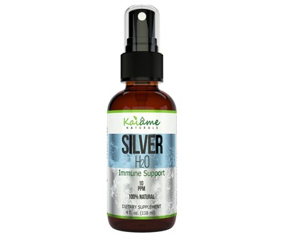 Kaiame Naturals Colloidal Silver, Ionic Silver Solution, 10 PPM, Large 4 oz S...