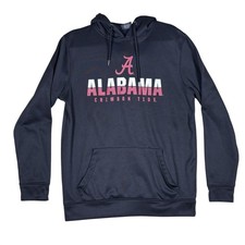 Colosseum Alabama Crimson Tide Mens Black Performance Hoodie Sweatshirt Medium