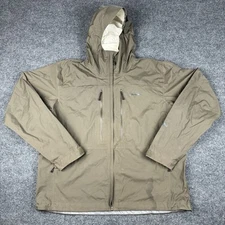 Patagonia Minimalist Wading Jacket Mens XL Brown Fly Fishing Rain Wind Hoody