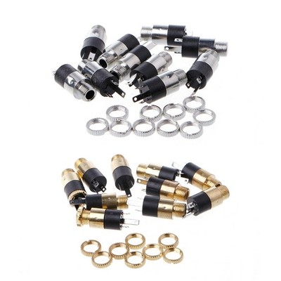 10 Pcs 3 Pin 1/8'' 3.5mm Stereo o Headphone Socket with Nut Panel Mount PJ-39