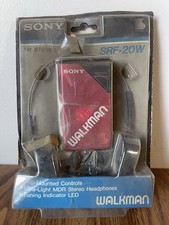 SONY SRF-20W Walkman FM Receiver  Dynamic Stereo Headphones NOS 1995 VTG