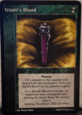 VTES | Giant's Blood | Jyhad V:TES KoT LotN Third Vampire CCG