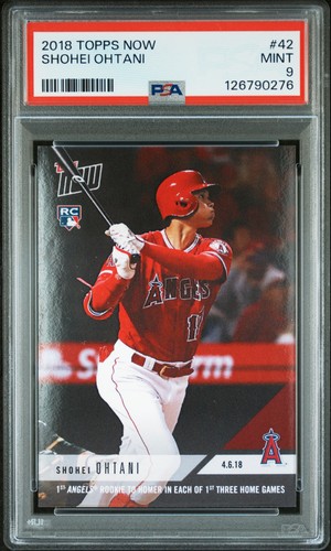 2018 Topps Now #42 Shohei Ohtani Rookie PSA 9