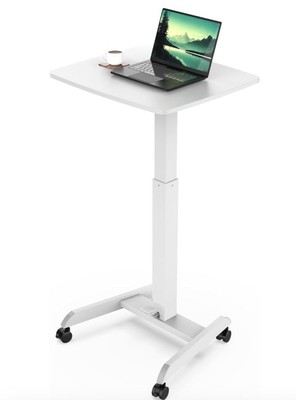 Mount-It! Rolling Laptop Desk Adjustable Height (29.6 -44.2 )Mobile Workstation