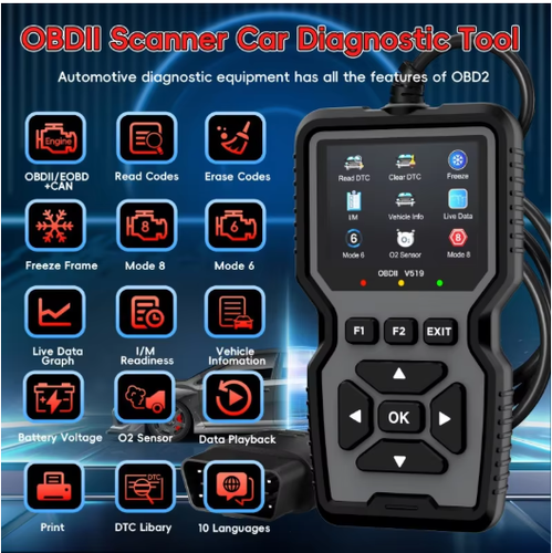 OBD2 Scanning Diagnostic Tool | Engine Code Reader and Reset | Real-Time Data - Picture 2 of 10