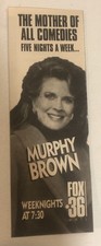 Murphy Brown Candice Bergin Mike Wallace Tv Series Print Ad Advertisement TPA30