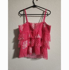 Victoria&rsquo;s Secret Sexy Little Things NWT Floral Ruffled Lingerie Babydoll Top L