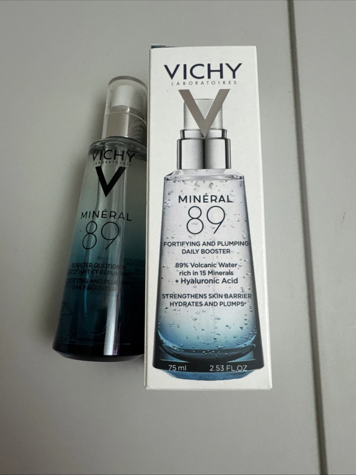 Vichy Mineral 89 Hyaluronic Acid Face Daily Skin Booster Serum 75ml Exp 9/28 NEW