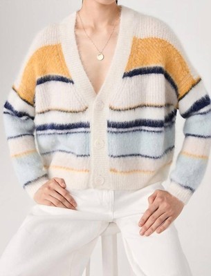 Ba&sh Bity V-Neck Stripe Cardigan Size S