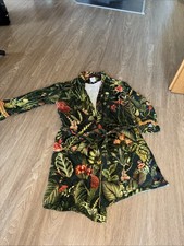 Morgenmantel/Kimono Gr. S grün Blumenmuster  von Pip Studio