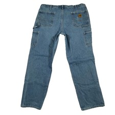 Carhartt Original Fit Carpenter Jeans Men  s 38x32 Blue Denim Work Pants