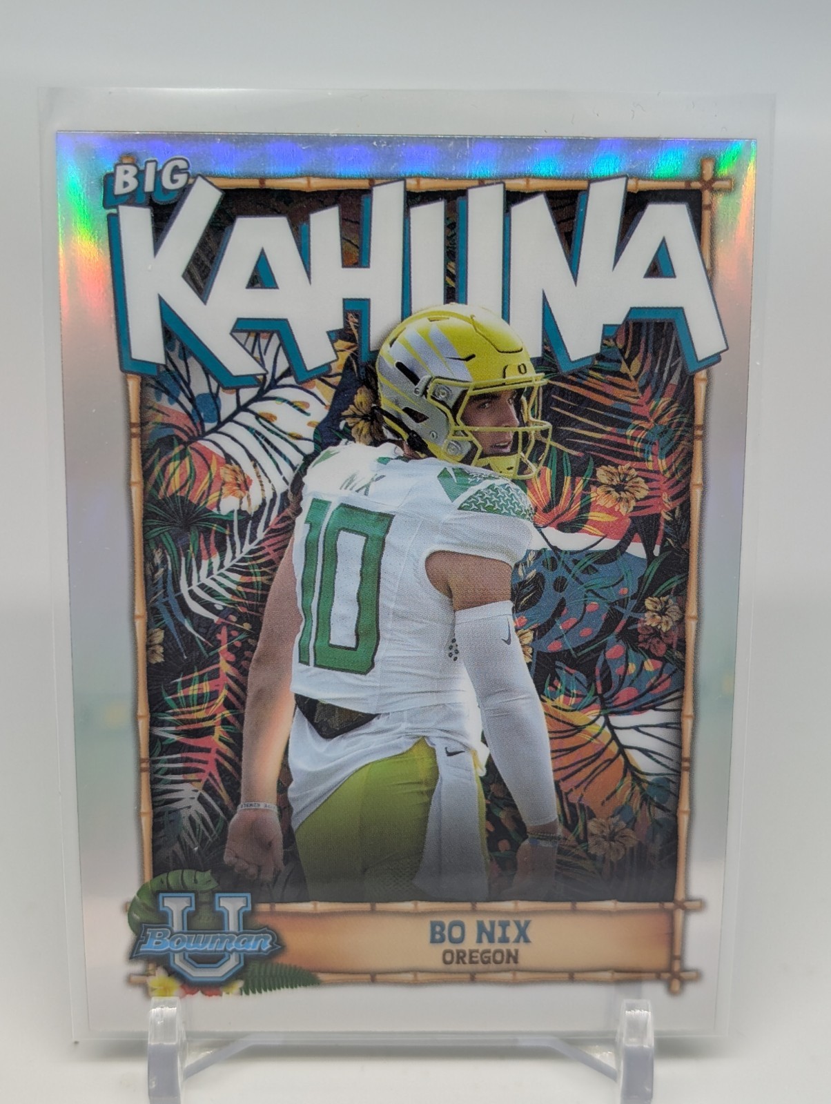 2022 Bo NIX Bowman Chrome U BIG KAHUNA TBK-19 Oregon Ducks Case Hit I