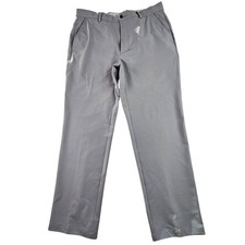 Greg Norman Golf Pants Men's Size 34x30 Gray Stretch Performance Flat Front
