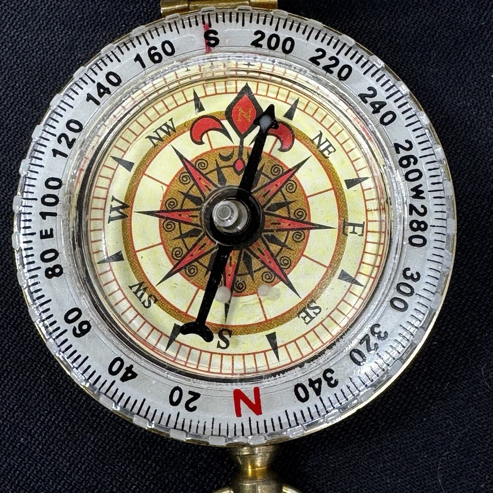 Get Life Basics Brass Pocket Compass Vintage Style Nautical Hiking Tool ...